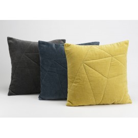 Coussin velour origami