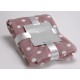 Plaid doudou rose pois