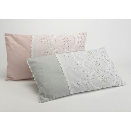 Coussin Dentelle (gris)