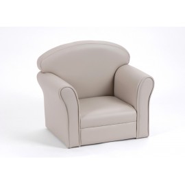 Fauteuil club taupe
