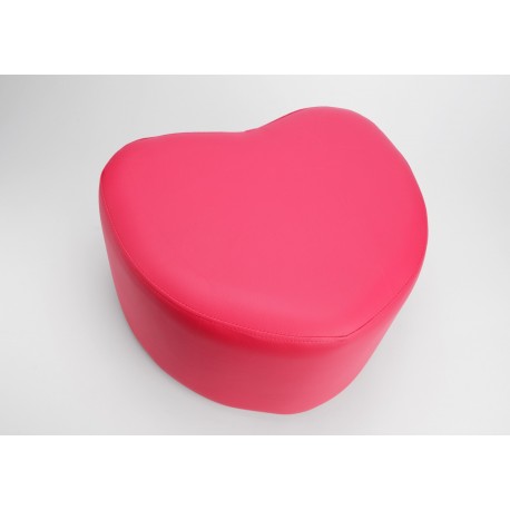 Pouf coeur framboise