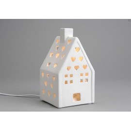 Lampe maison coeurs