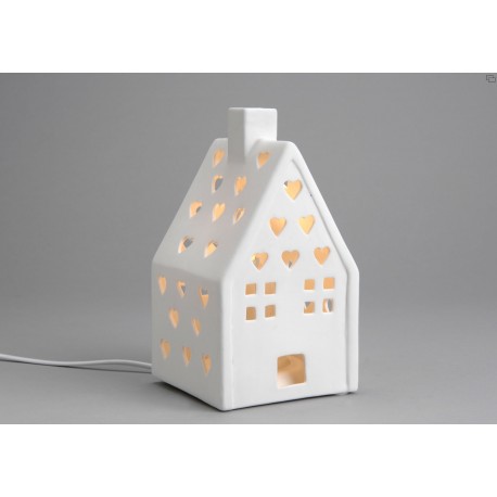 Lampe maison coeurs