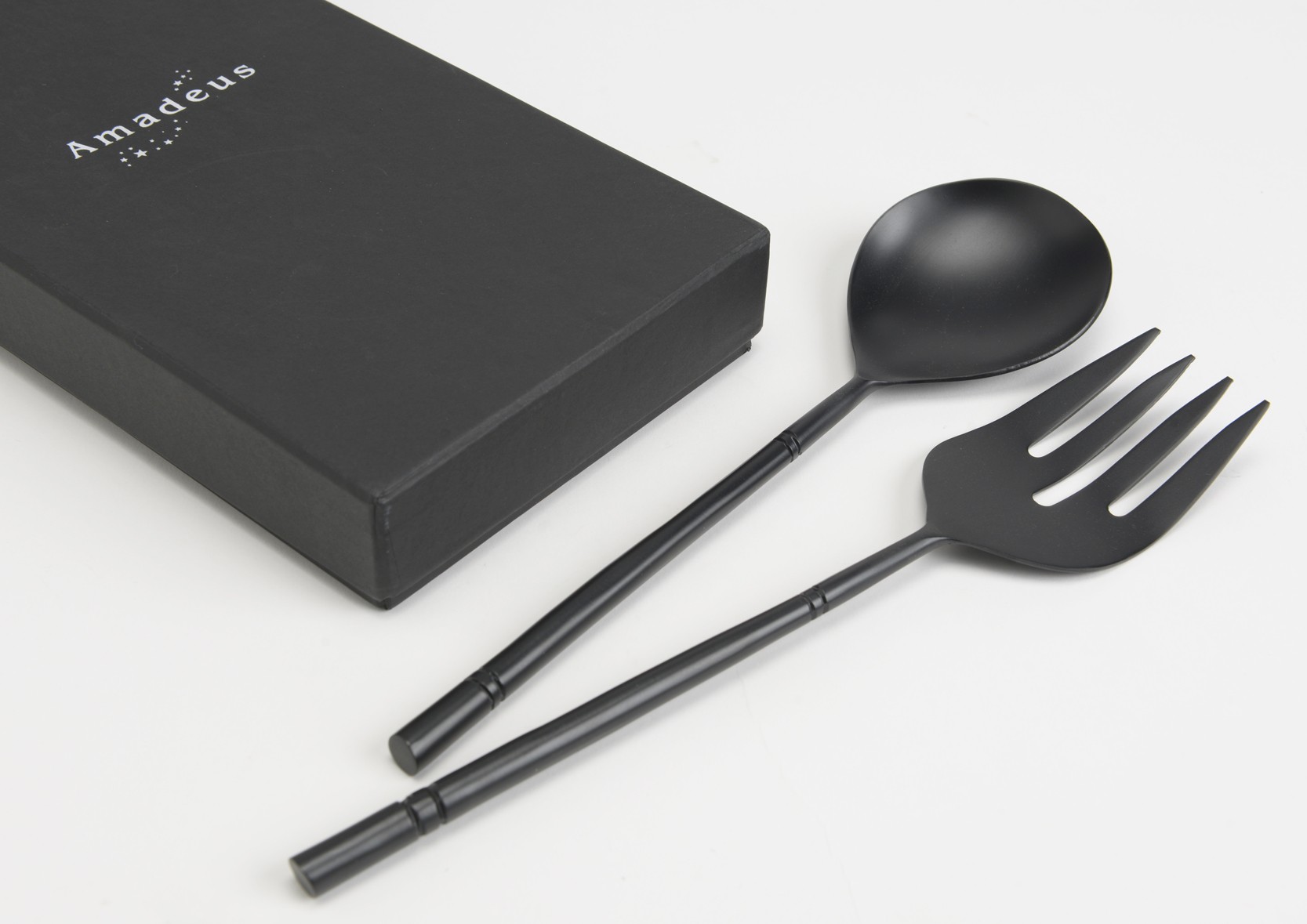 Couverts Salade Noir Mat Pomme D Amour
